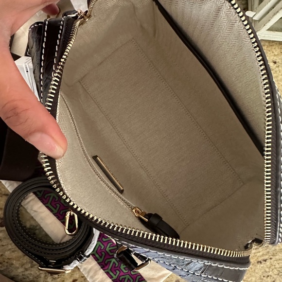 New ❤️ Tory Burch Thea Web Small Satchel Crossbody Bag (brown) - Picture 6 of 12